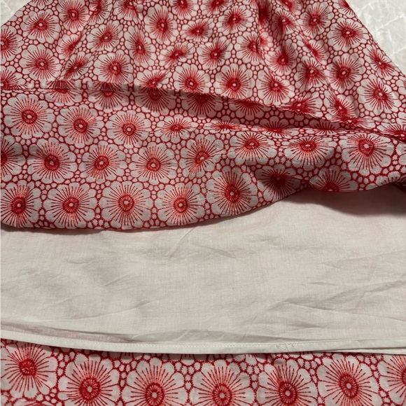 Ann Taylor Red and White Floral Midi Dress - Picture 4 of 5